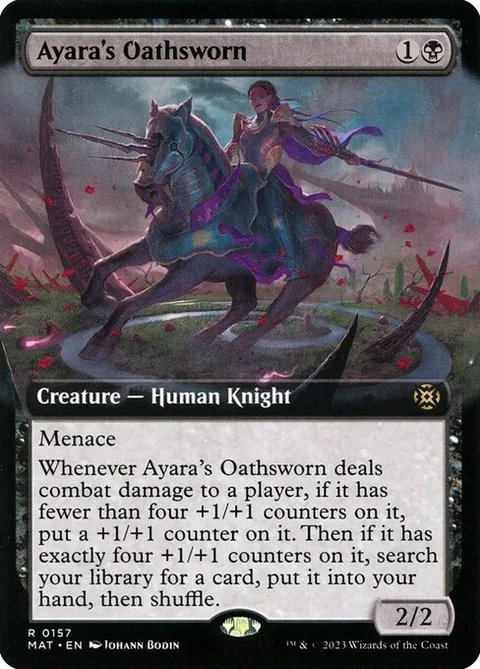 Ayara's Oathsworn, card 157 from March of the Machine: The Aftermath