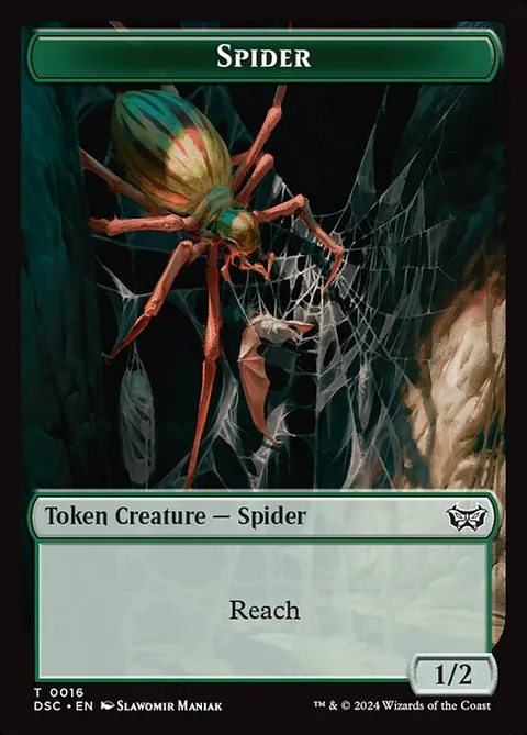 Spider, card 16 from Duskmourn Commander Tokens