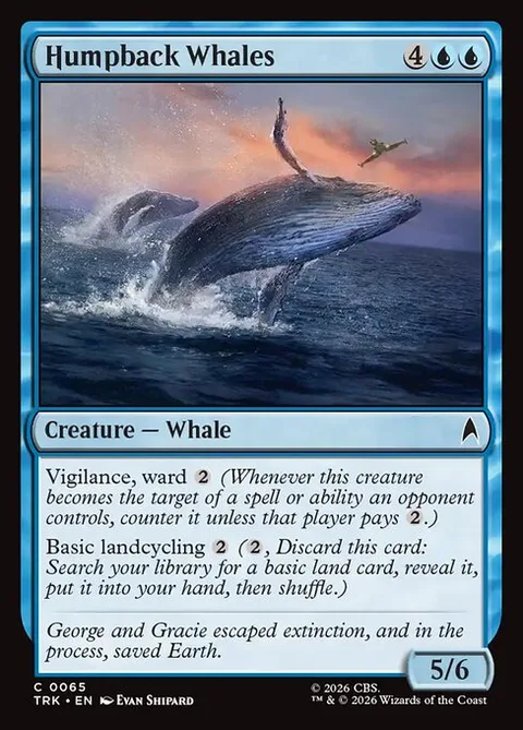 Humpback Whales, card 65 from Star Trek