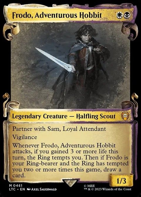 Frodo, Adventurous Hobbit, card 461 from Tales of Middle-earth Commander