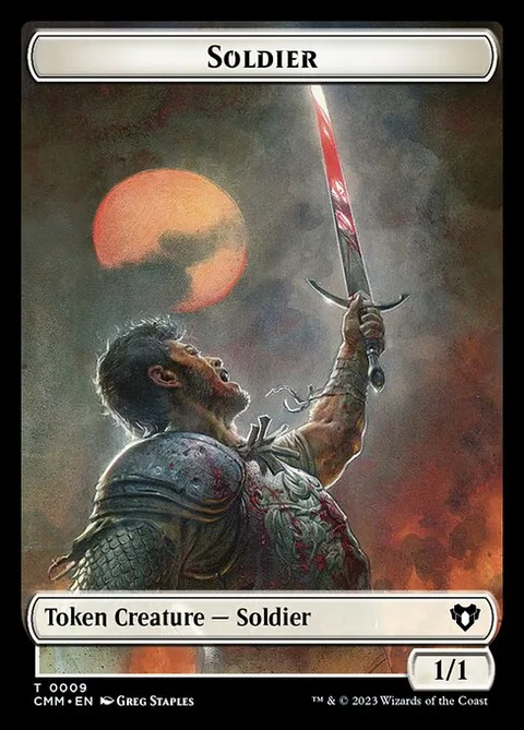 Soldier, card 9 from Commander Masters Tokens