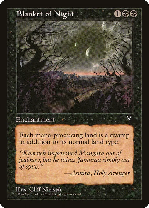 Blanket of Night, card 52 from Visions