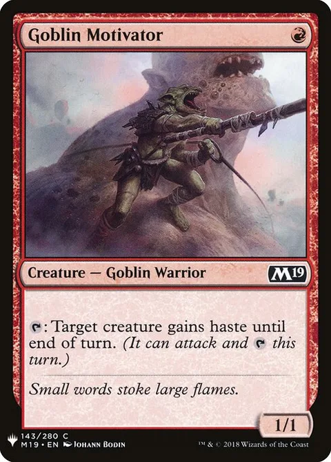 Goblin Motivator, card M19-143 from The List