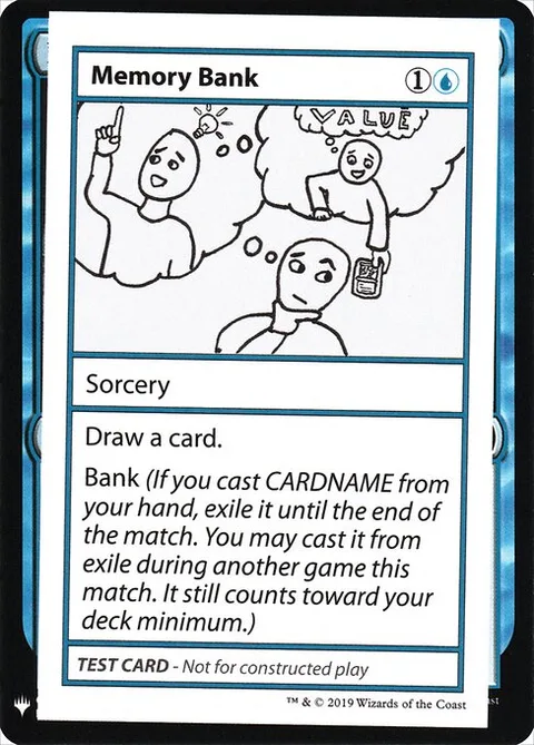 Memory Bank, card 27 from Mystery Booster Playtest Cards 2019