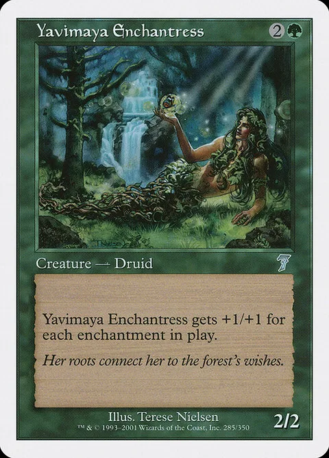 Yavimaya Enchantress, carte 285 de Seventh Edition