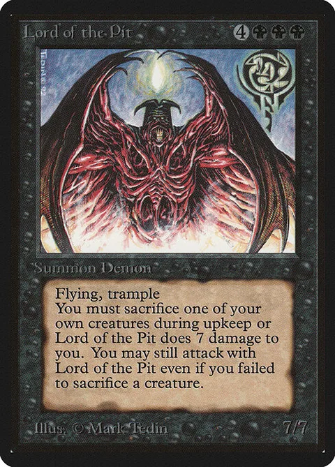 Lord of the Pit, card 115 from Limited Edition Beta