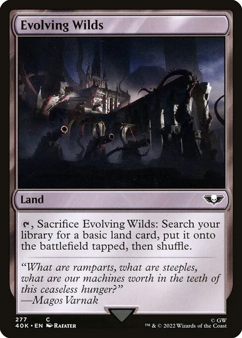 Evolving Wilds, card 277 from Warhammer 40,000 Commander