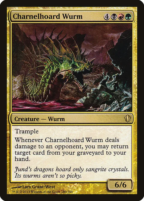 Charnelhoard Wurm, card 180 from Commander 2013