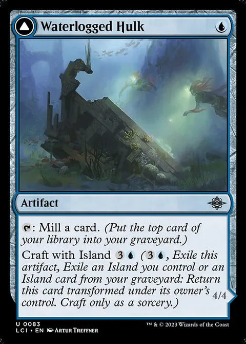 Waterlogged Hulk // Watertight Gondola, carte 83 de The Lost Caverns of Ixalan