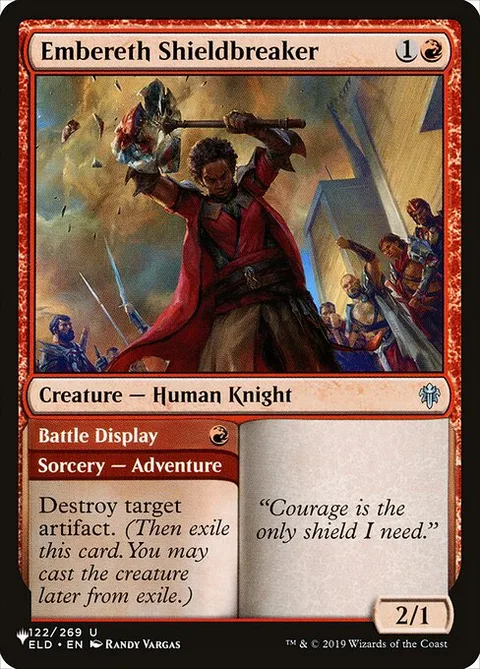 Embereth Shieldbreaker // Battle Display, card ELD-122 from The List