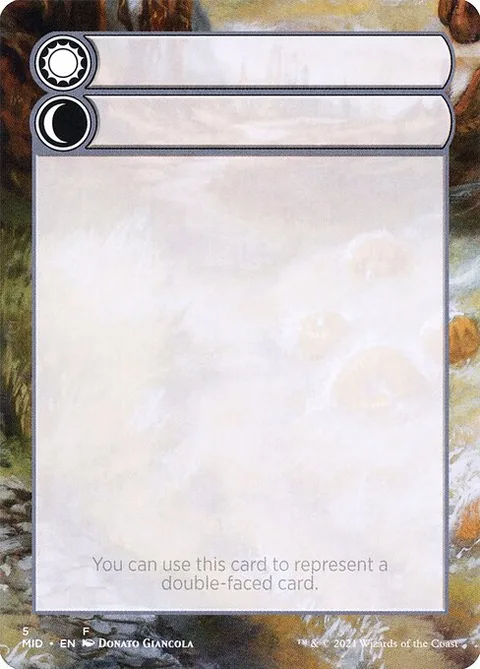 Double-Faced Substitute Card, card 5 from Innistrad: Midnight Hunt Substitute Cards