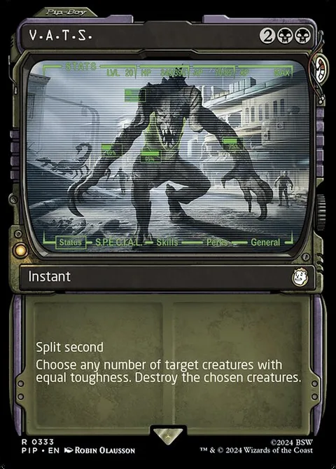 V.A.T.S., card 333 from Fallout