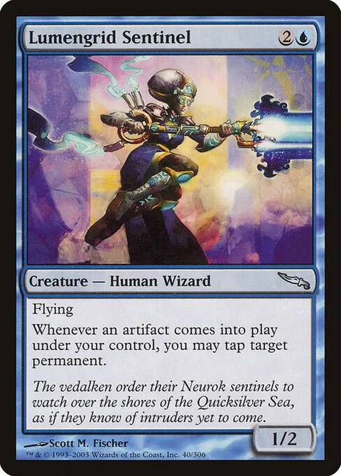 Lumengrid Sentinel, card 40 from Mirrodin