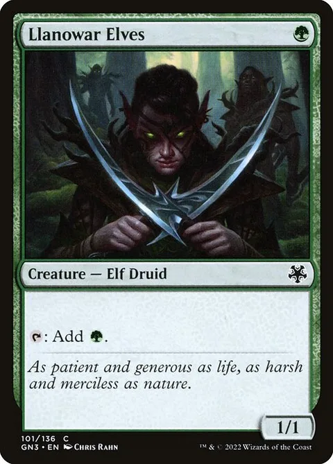 Llanowar Elves, card 101 from Game Night: Free-for-All
