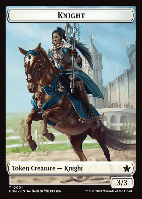 Knight, card 4 from Foundations Tokens