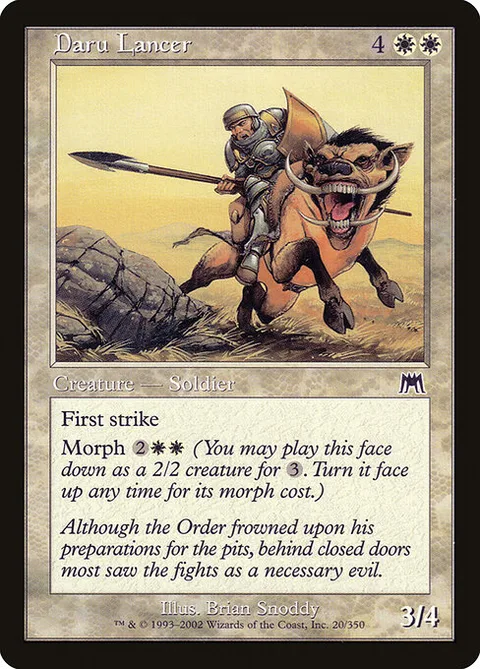 Daru Lancer, carte 20 de Onslaught