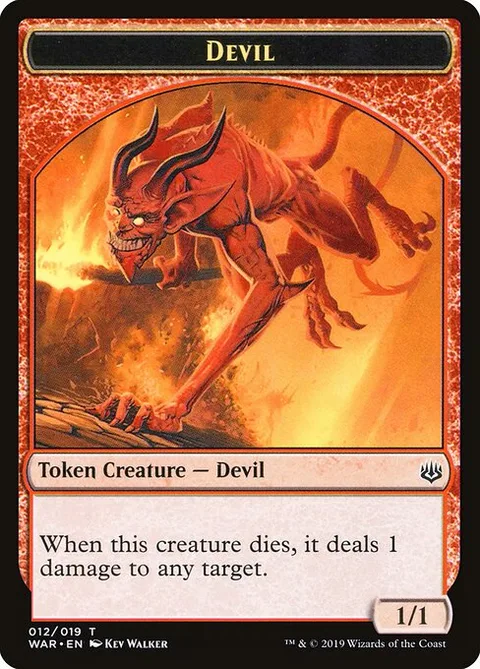 Devil, card 12 from War of the Spark Tokens