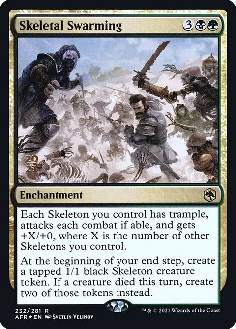 Skeletal Swarming, card 232s from Adventures in the Forgotten Realms Promos
