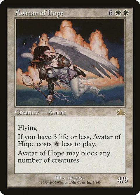 Avatar of Hope, card 3 from Prophecy