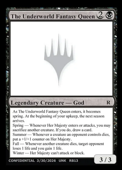 The Underworld Fantasy Queen, carte RB13b de Unknown Event