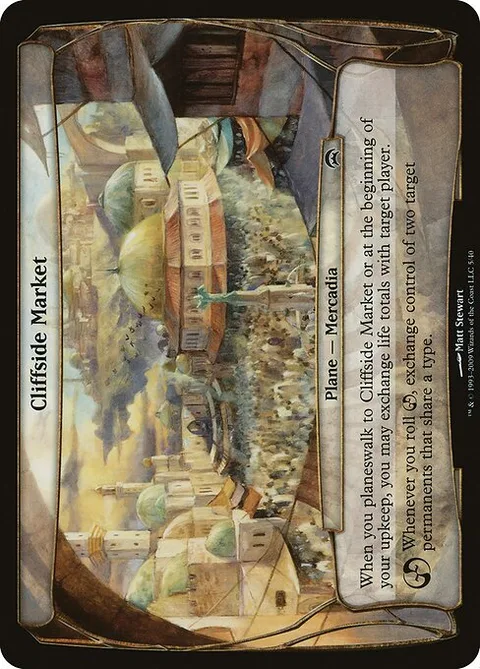 Cliffside Market, card 5 from Planechase Planes