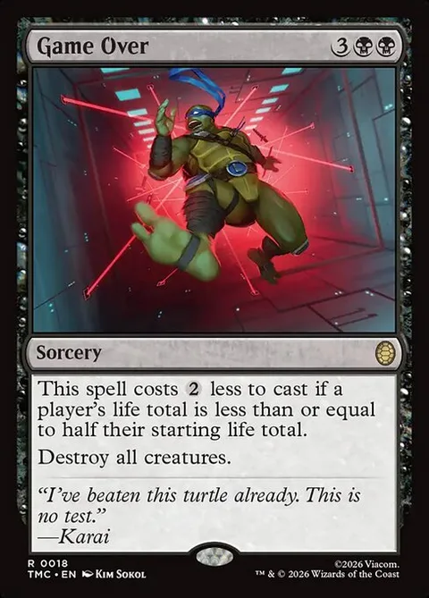 Game Over, card 18 from Teenage Mutant Ninja Turtles Eternal