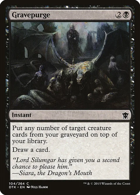 Gravepurge, card 104 from Dragons of Tarkir