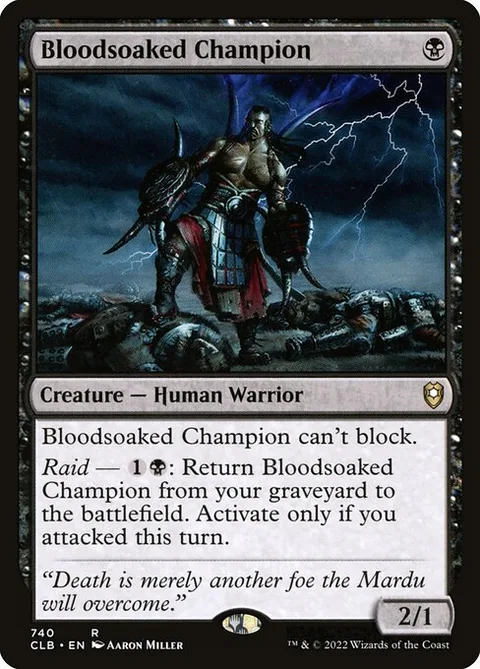 Bloodsoaked Champion, carte 740 de Commander Legends: Battle for Baldur's Gate