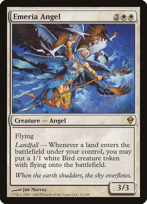 Emeria Angel, card 11 from Zendikar