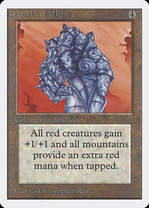 Gauntlet of Might, card 245 from Unlimited Edition