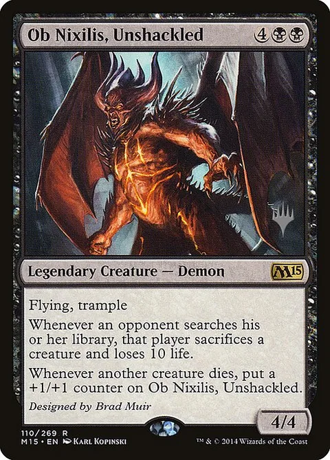 Ob Nixilis, Unshackled, card 110p from Magic 2015 Promos
