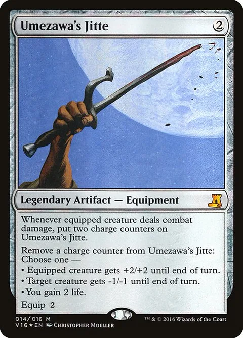 Umezawa's Jitte, card 14 from From the Vault: Lore