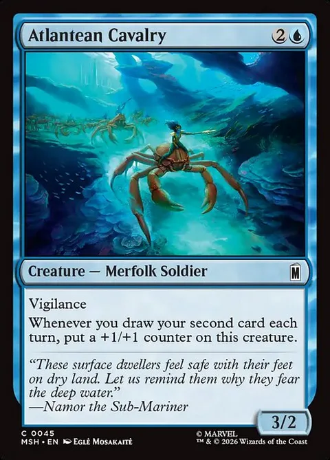 Atlantean Cavalry, card 45 from Marvel Super Heroes