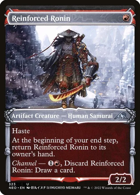 Reinforced Ronin, card 323 from Kamigawa: Neon Dynasty