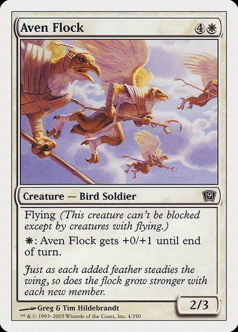 Aven Flock, card 4 from Ninth Edition