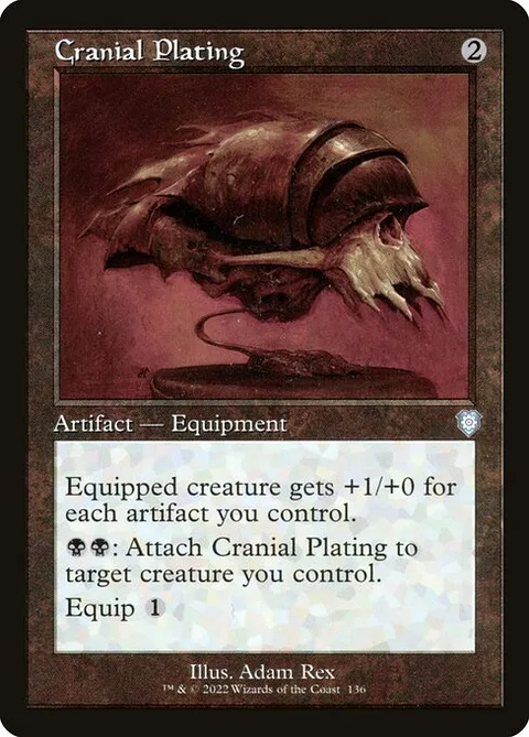 Cranial Plating, card 136 from The Brothers' War Commander