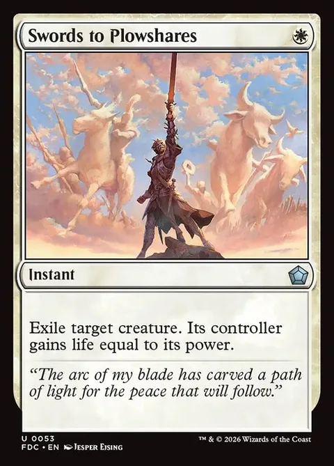 Swords to Plowshares, card 53 from Foundations Commander