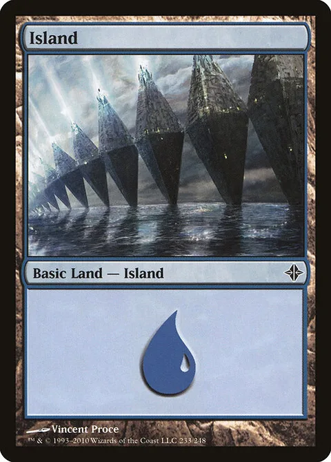 Island, card 233 from Rise of the Eldrazi