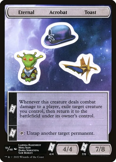 Eternal Acrobat Toast, carte 19 de Unfinity Sticker Sheets