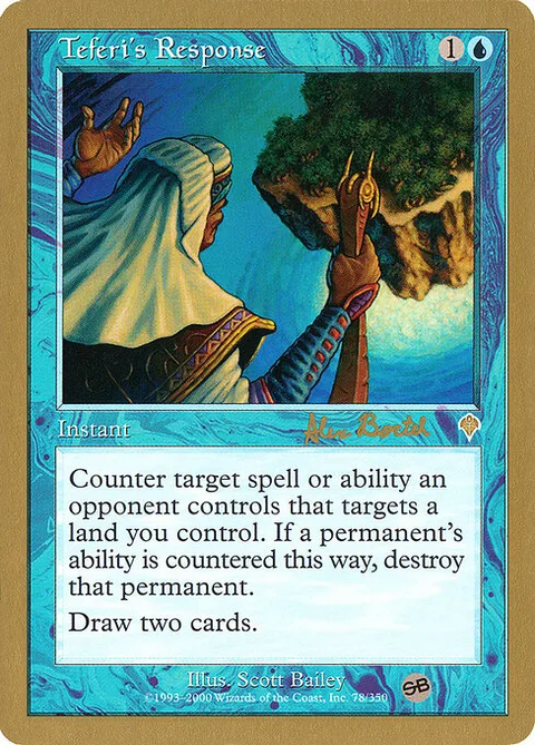 Teferi's Response, card ab78sb from World Championship Decks 2001