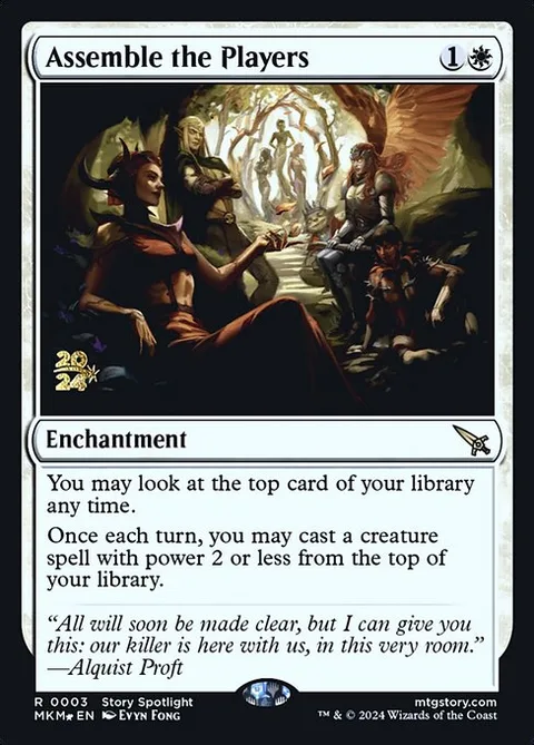 Assemble the Players, card 3s from Murders at Karlov Manor Promos