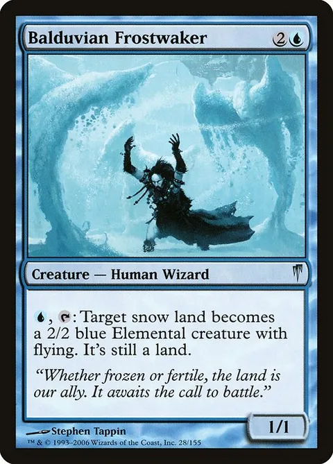 Balduvian Frostwaker, card 28 from Coldsnap