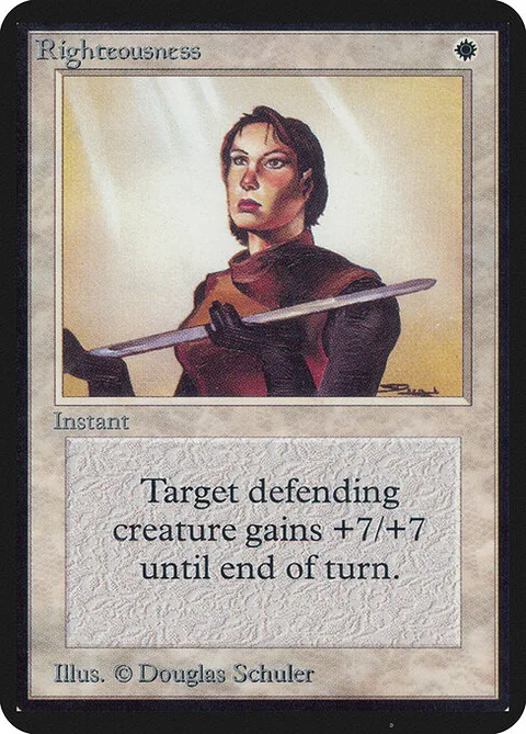 Righteousness, card 36 from Limited Edition Alpha