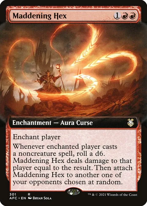 Maddening Hex, card 301 from Forgotten Realms Commander
