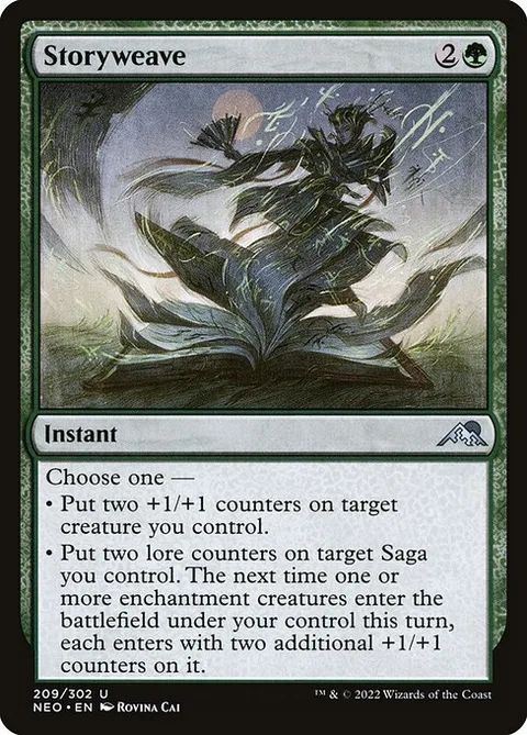 Storyweave, card 209 from Kamigawa: Neon Dynasty