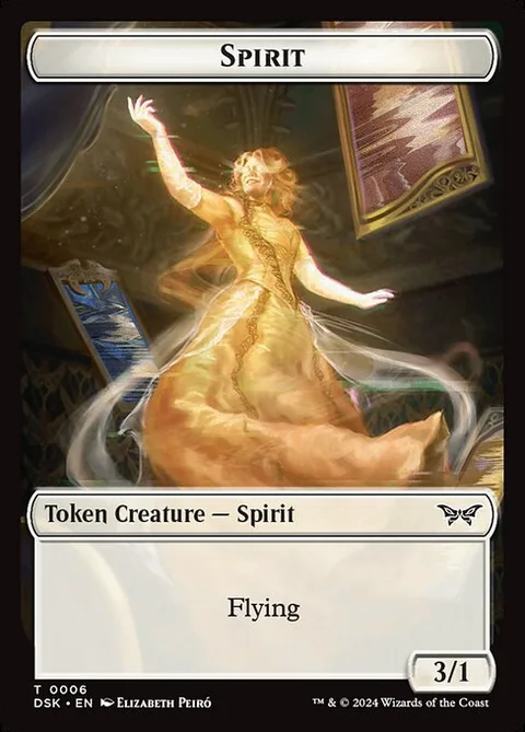 Spirit, card 6 from Duskmourn: House of Horror Tokens