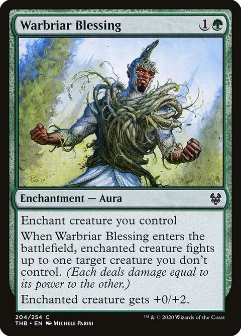 Warbriar Blessing, card 204 from Theros Beyond Death