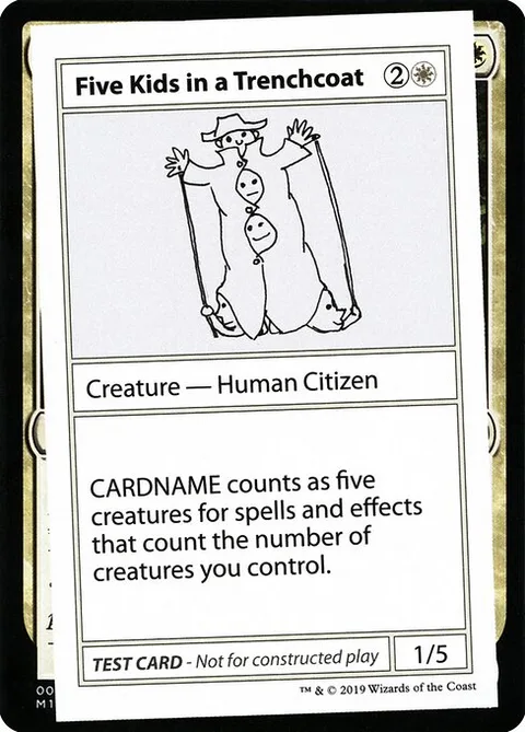 Five Kids in a Trenchcoat, card 5 from Mystery Booster Playtest Cards 2021