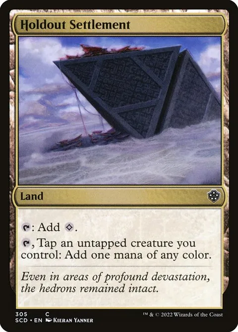 Holdout Settlement, card 305 from Starter Commander Decks