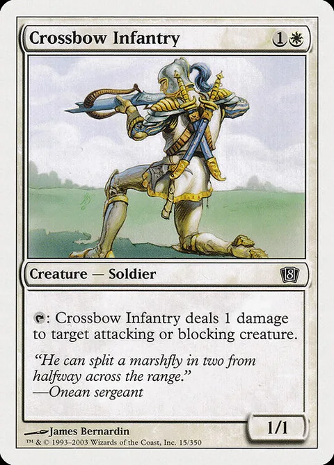 Crossbow Infantry, card 15 from Eighth Edition